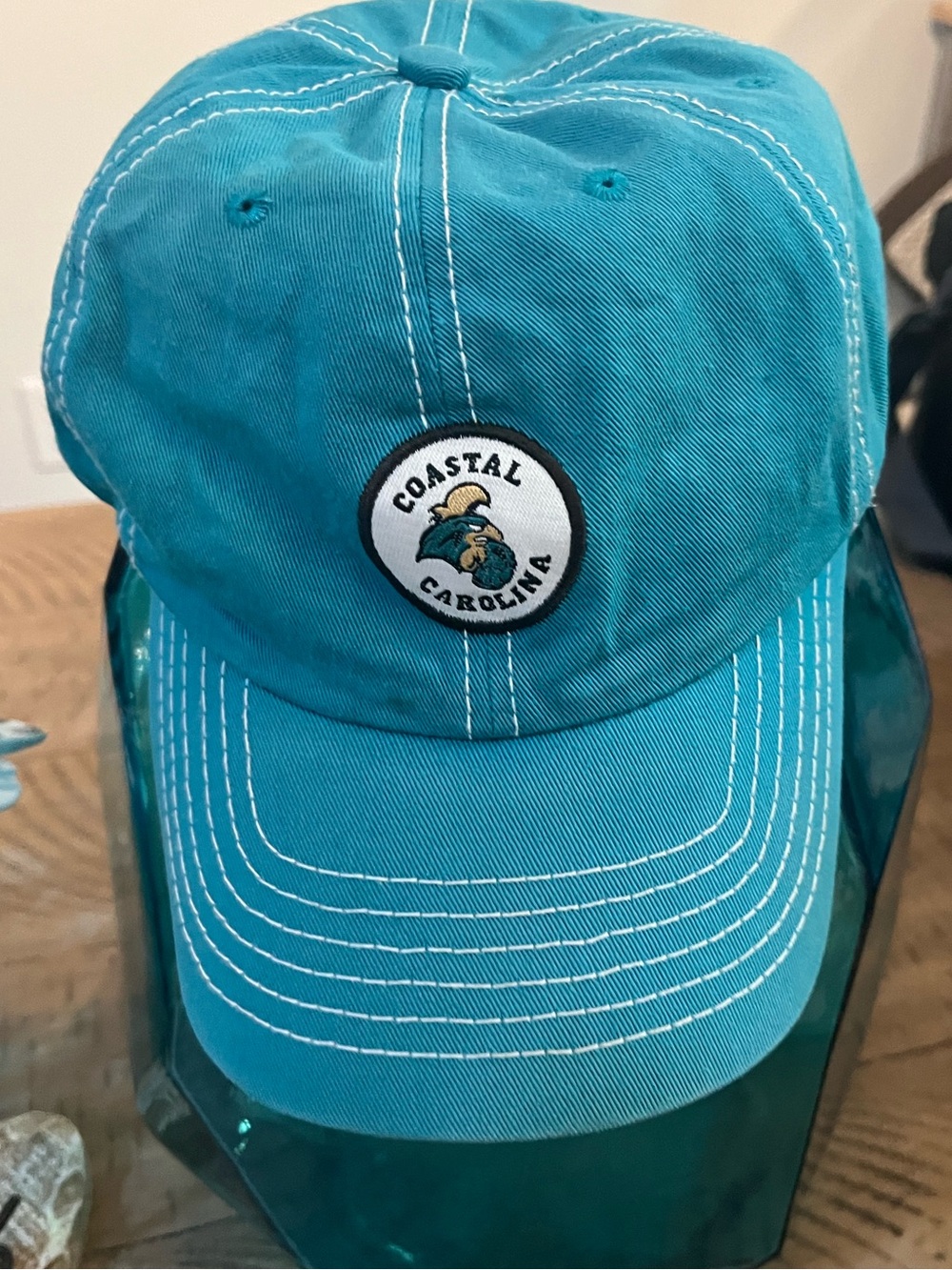 Teal Coastal Carolina University Baseball Cap with Embroidered Logo